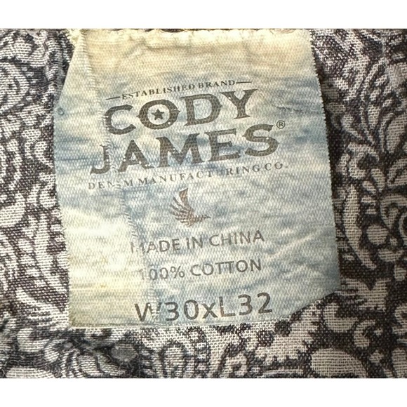 Cody James Mens Jeans Blue Denim Straight Leg W30 L32 Cotton Western Rodeo - Picture 12 of 16